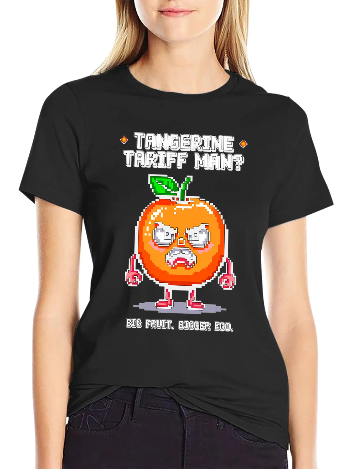 Tangerine Tariff Man? Big Fruit. Bigger Ego. Classic Cotton Tee – Unisex Comfort For Any Season