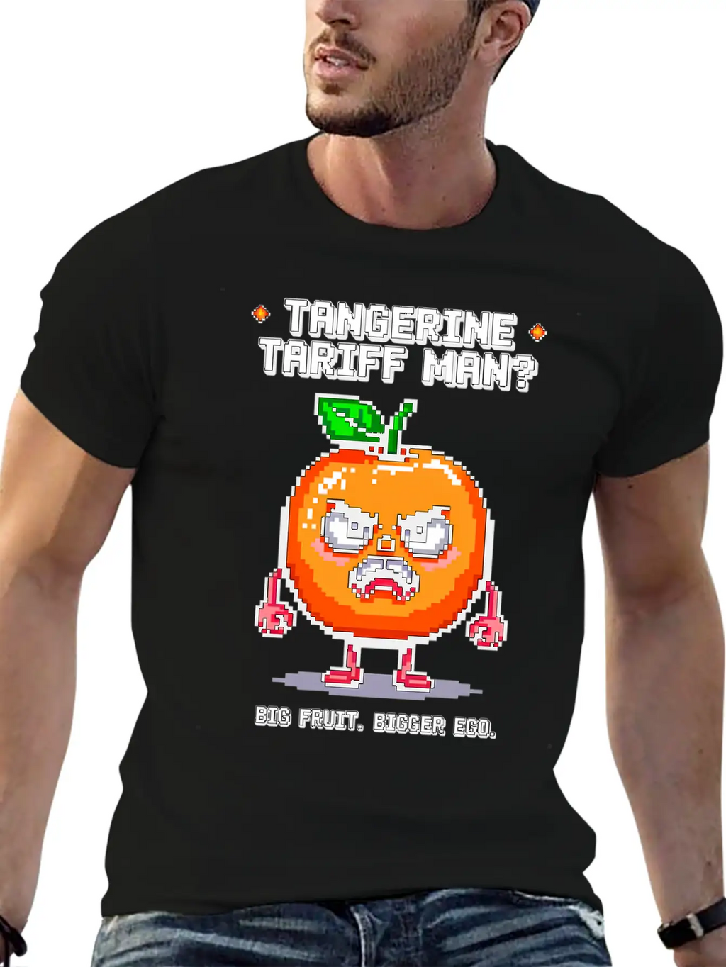Tangerine Tariff Man? Big Fruit. Bigger Ego. Classic Cotton Tee – Unisex Comfort For Any Season