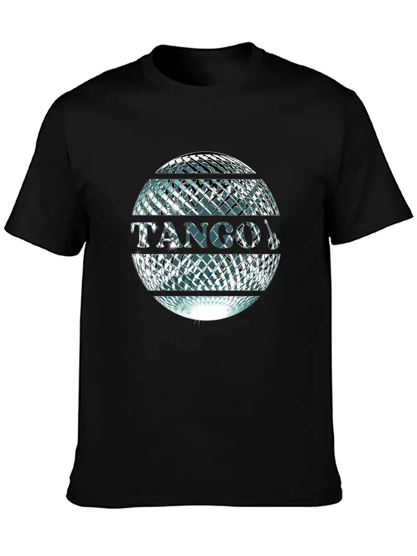 Tango Dance Silver Disco Ball Breathable Graphic T-Shirt – Perfect For Casual Days