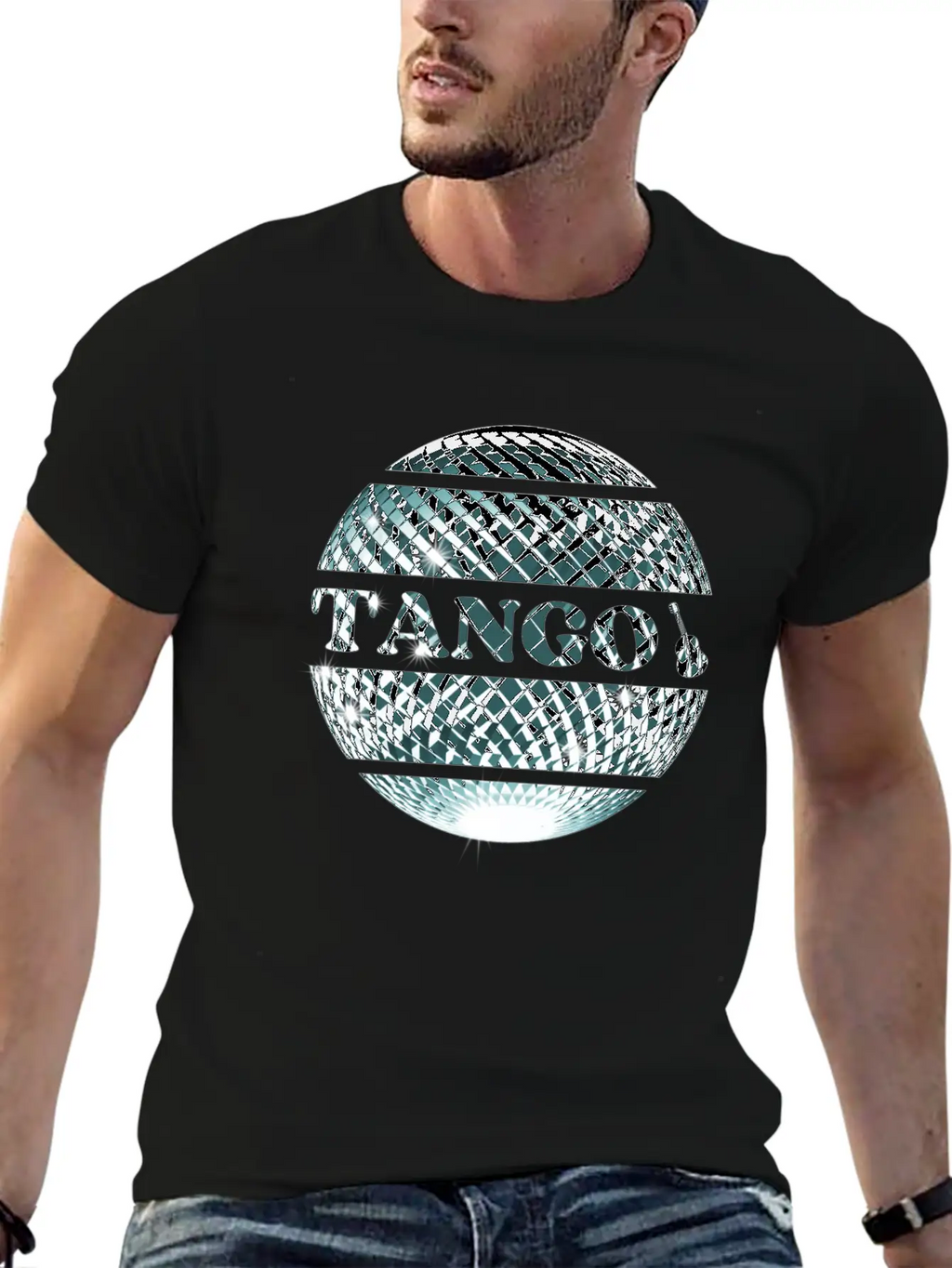Tango Dance Silver Disco Ball Breathable Graphic T-Shirt – Perfect For Casual Days
