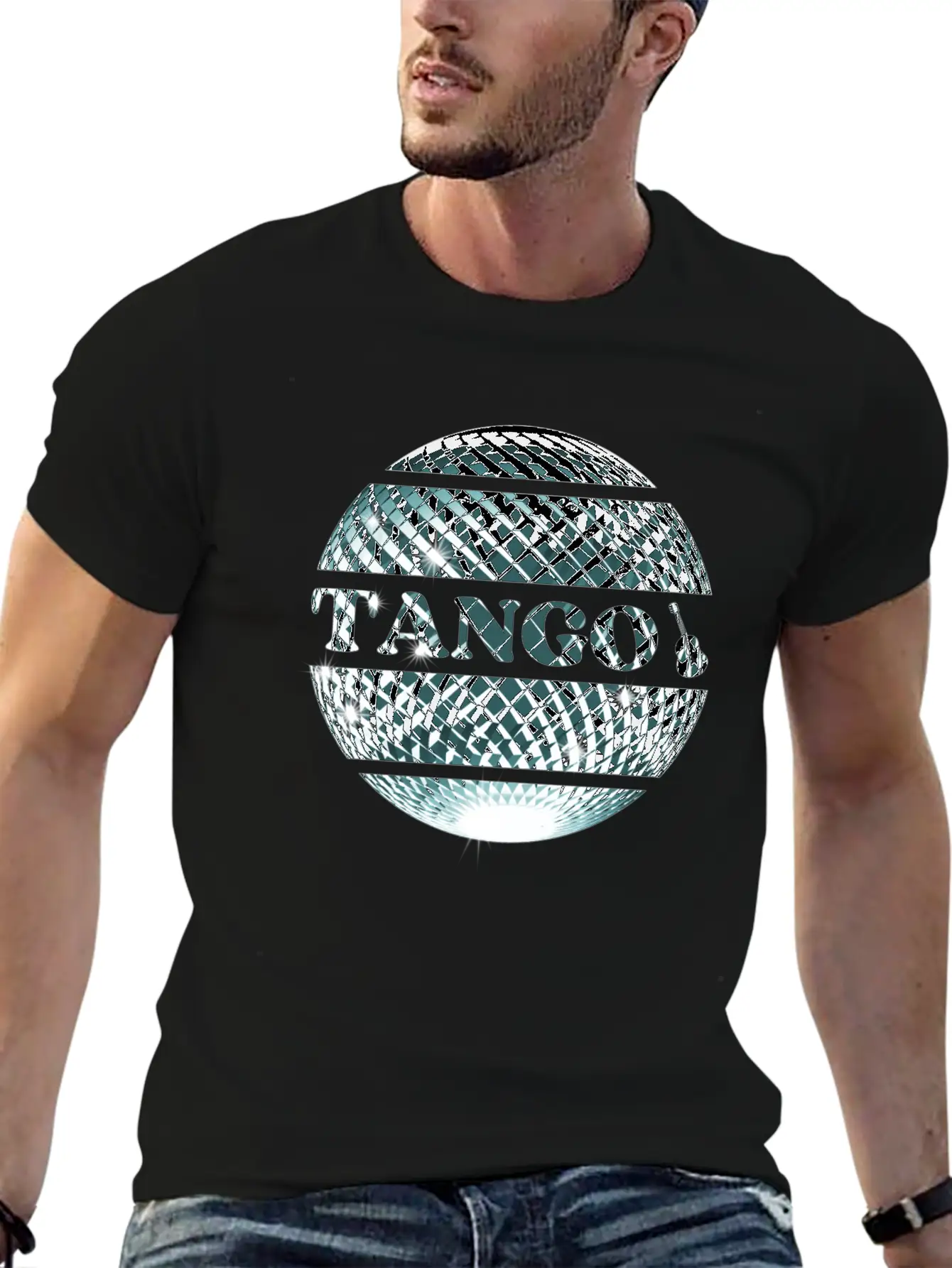 Tango Dance Silver Disco Ball Breathable Graphic T-Shirt – Perfect For Casual Days