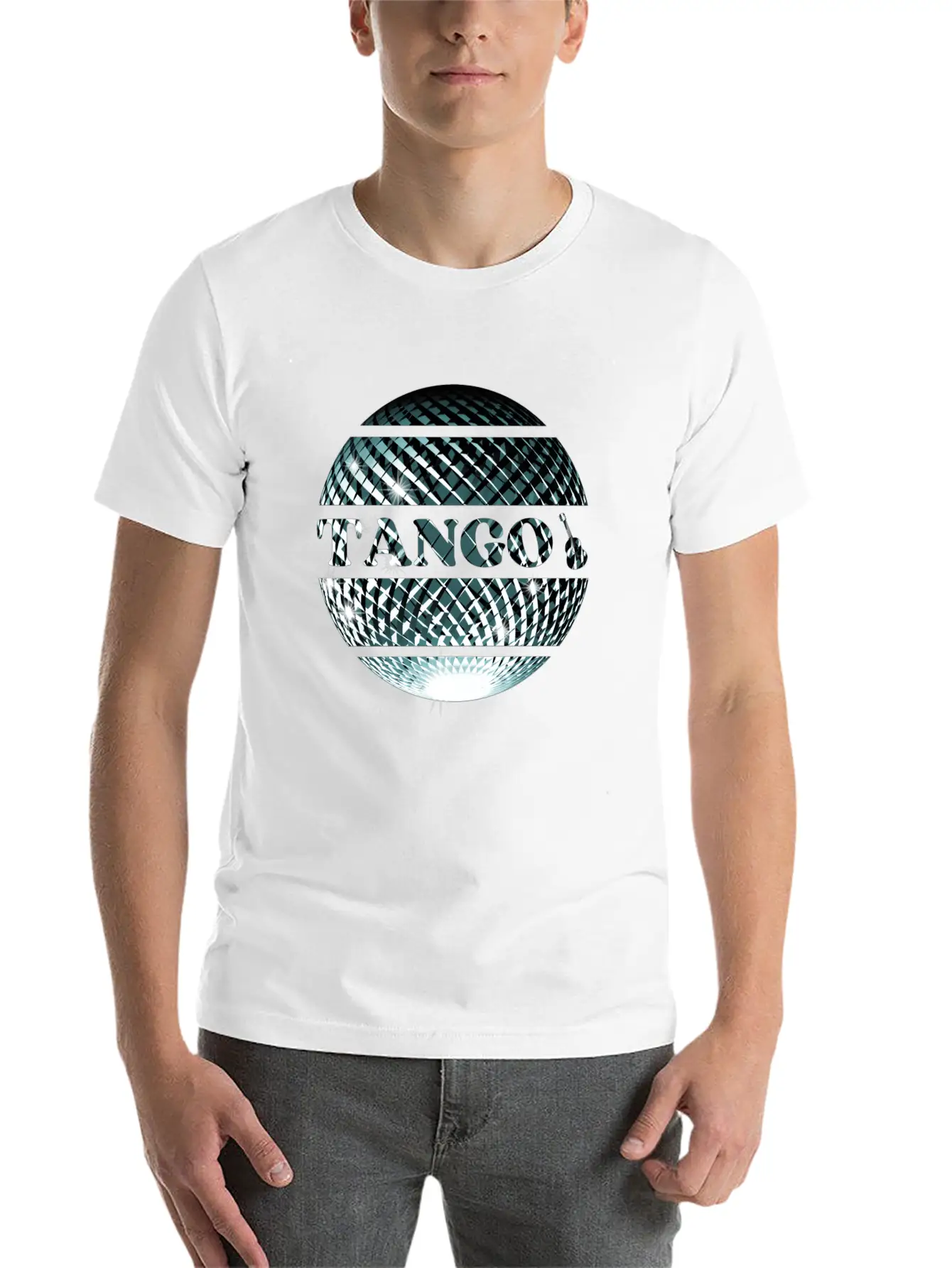 Tango Dance Silver Disco Ball Breathable Graphic T-Shirt – Perfect For Casual Days