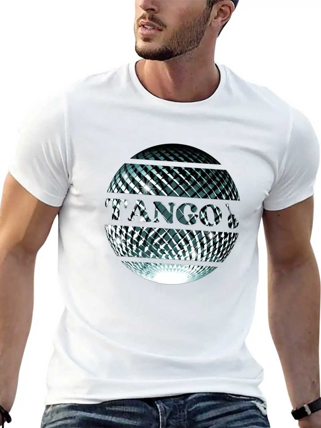 Tango Dance Silver Disco Ball Breathable Graphic T-Shirt – Perfect For Casual Days