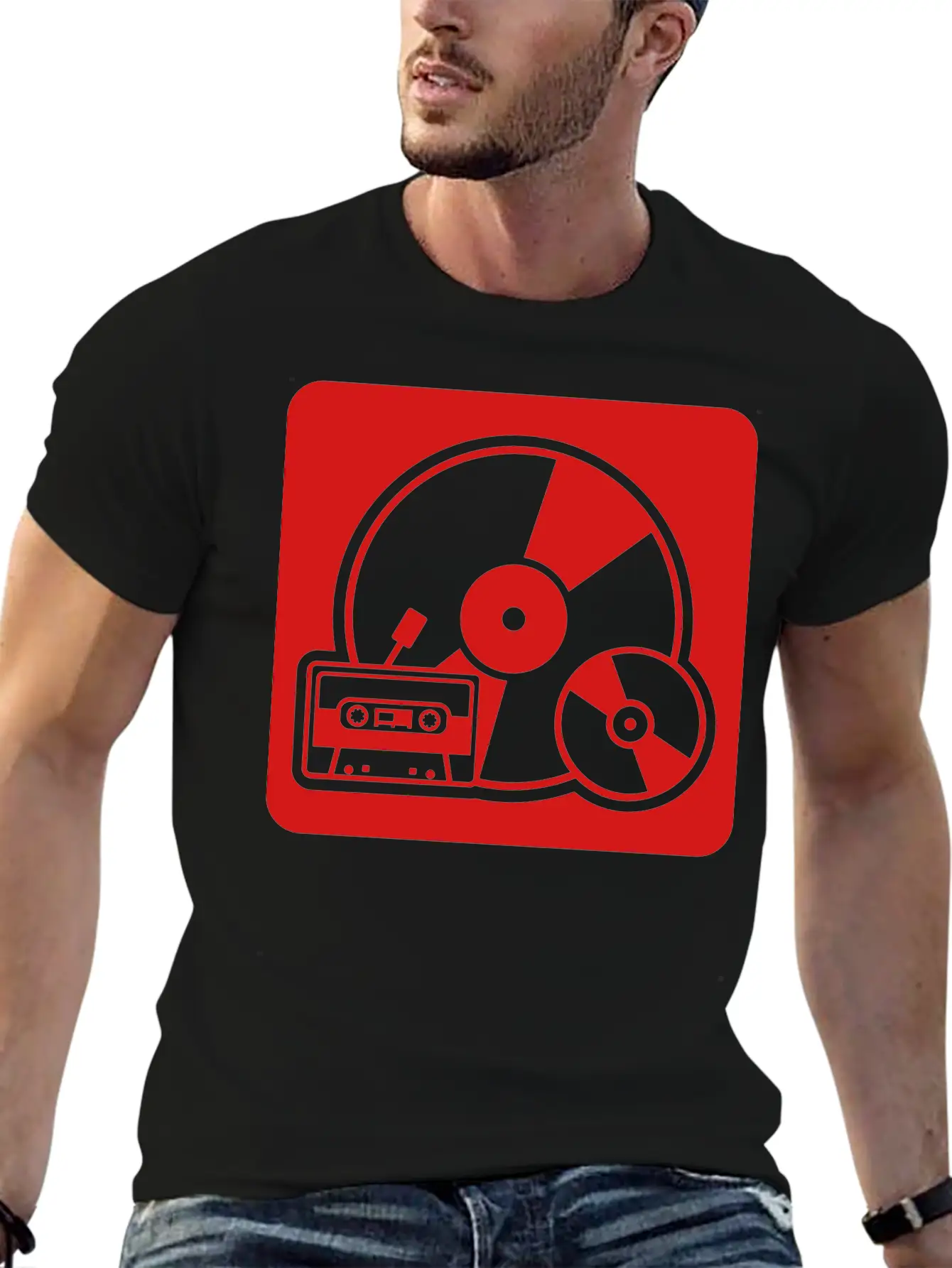 Tape - Vinyl - Walkman Stylish Everyday T-Shirt – Unisex Basic Cotton Tee