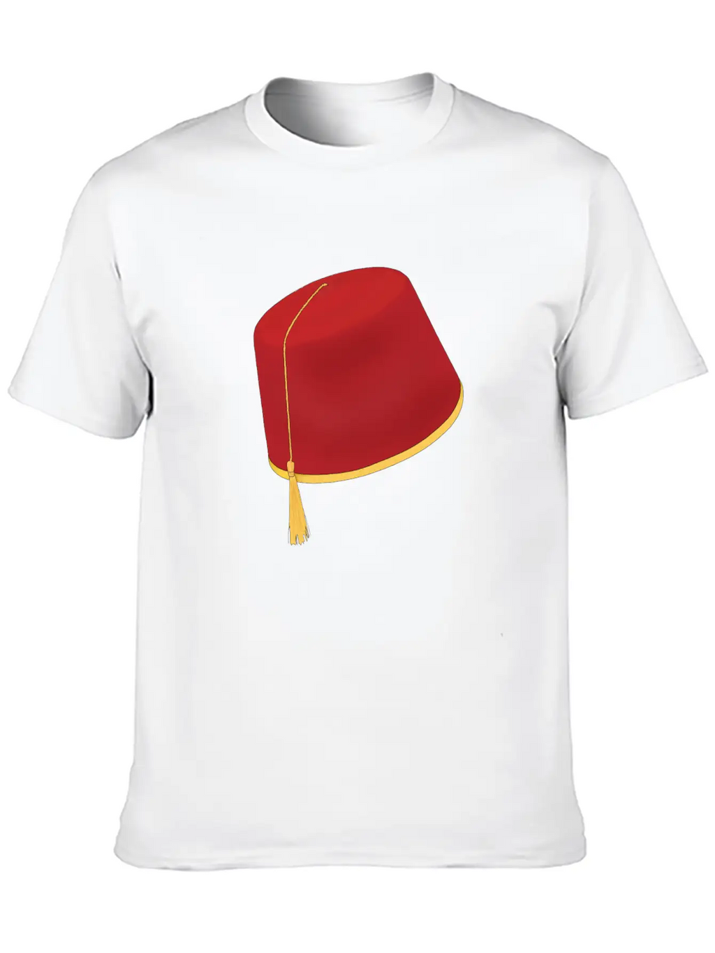 Tarboosh Hat Hand Drawn - طربوش Essential Cotton Tee For Daily Outfits – Unisex Style