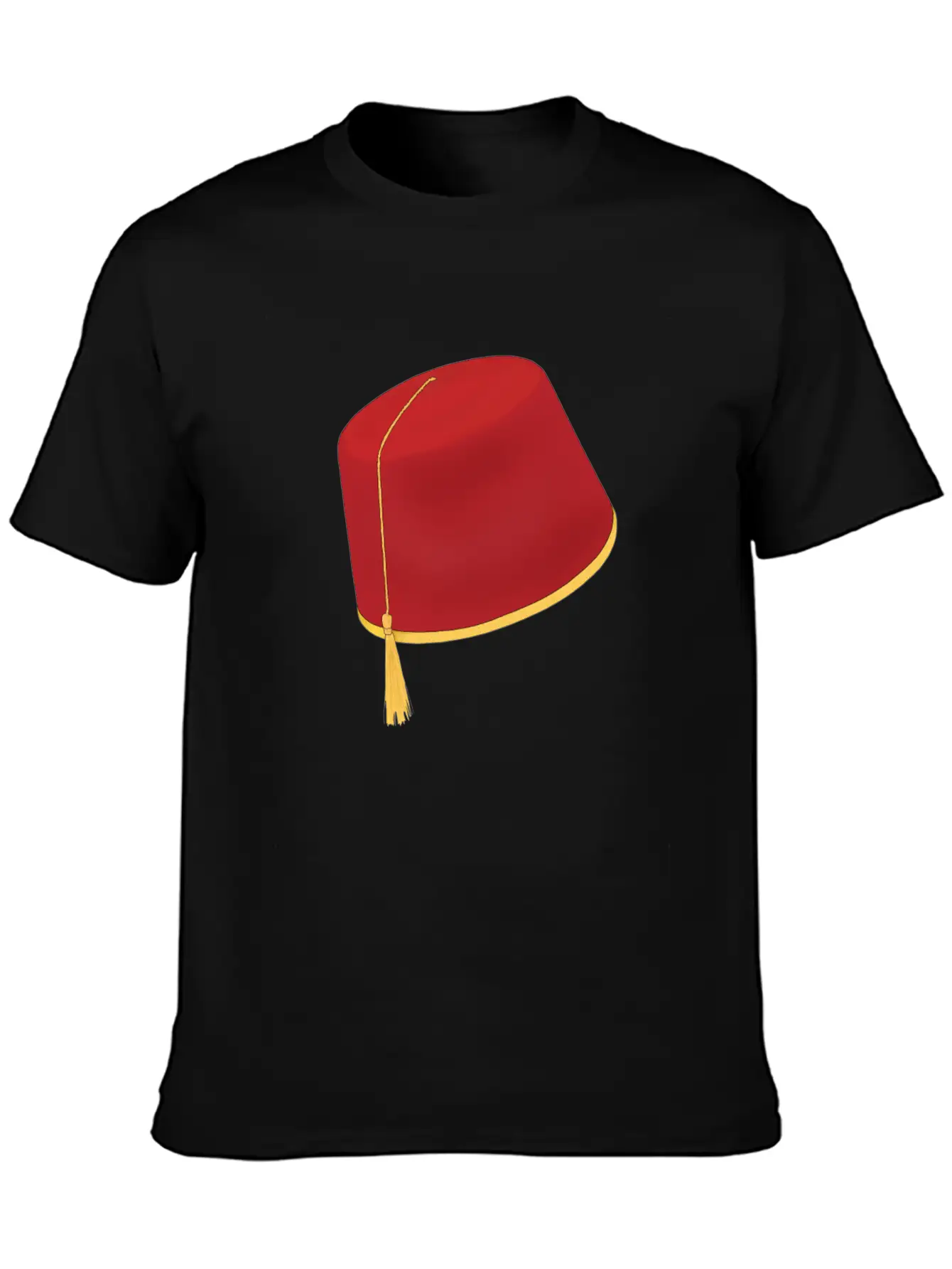 Tarboosh Hat Hand Drawn - طربوش Essential Cotton Tee For Daily Outfits – Unisex Style