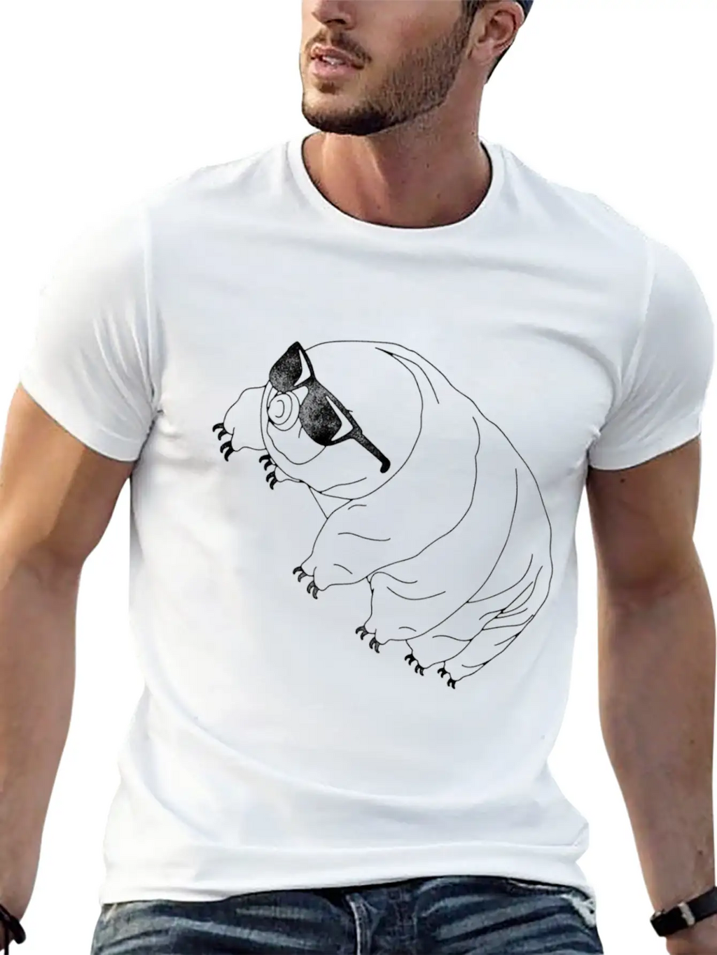 Tardigrade Simple Water Bear With Sunglasses Classic Cotton Tee – Unisex Comfort For Any Season