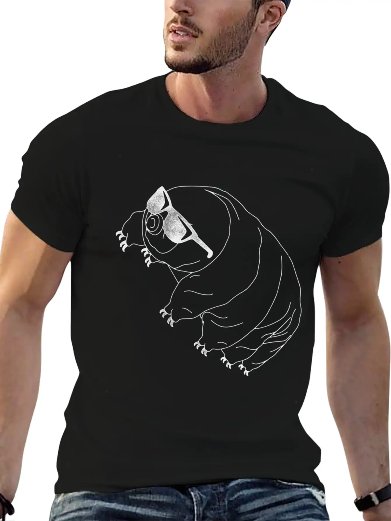 Tardigrade Simple Water Bear With Sunglasses Classic Cotton Tee – Unisex Comfort For Any Season