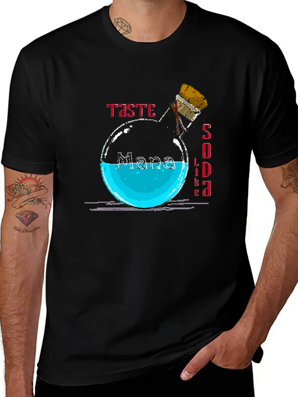 Taste Mana Pixel Art Classic Cotton Tee – Unisex Comfort For Any Season