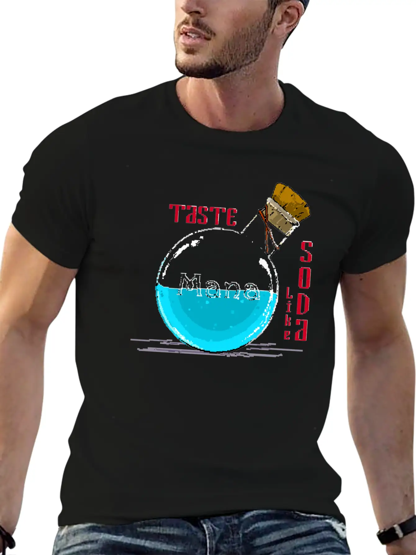 Taste Mana Pixel Art Classic Cotton Tee – Unisex Comfort For Any Season