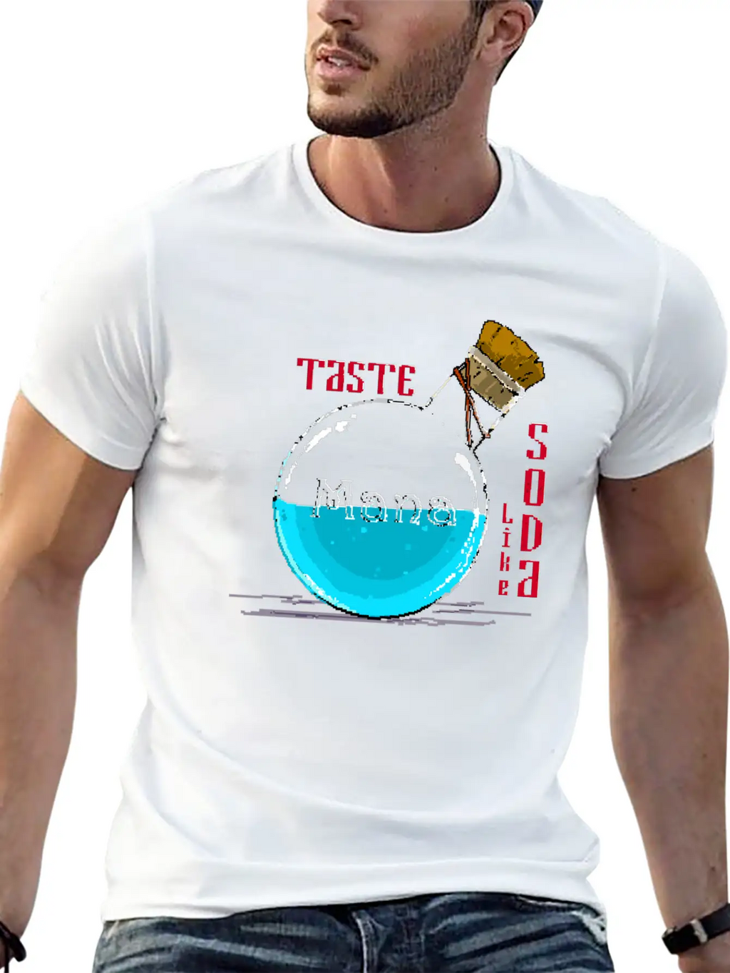 Taste Mana Pixel Art Classic Cotton Tee – Unisex Comfort For Any Season