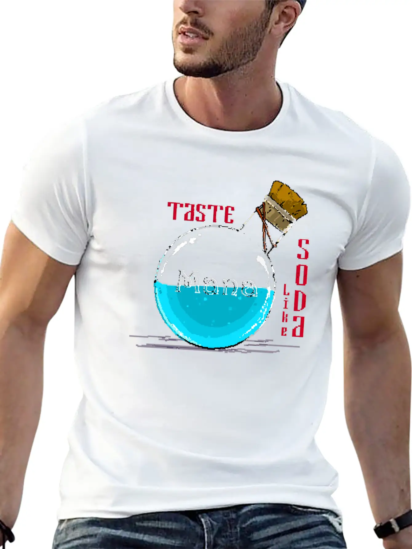 Taste Mana Pixel Art Classic Cotton Tee – Unisex Comfort For Any Season