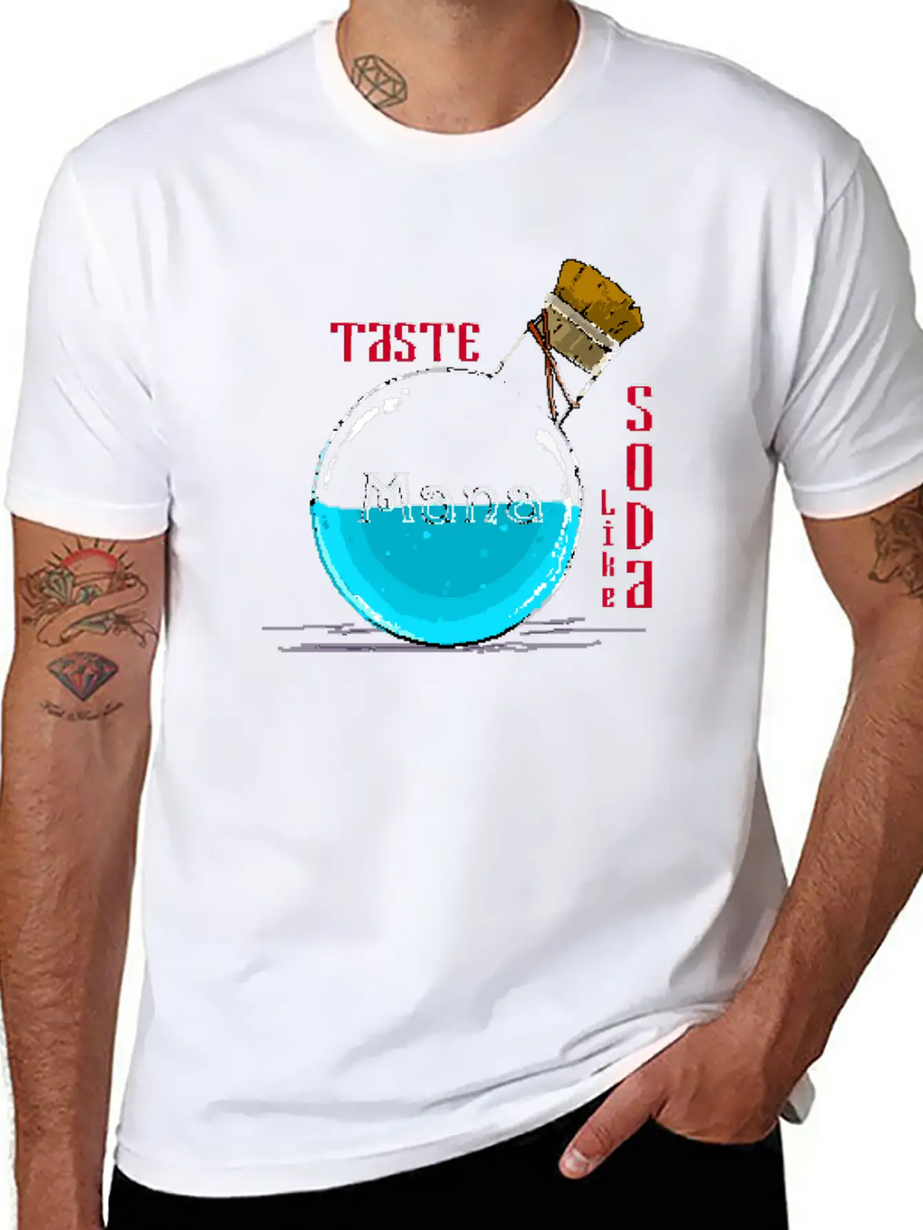 Taste Mana Pixel Art Classic Cotton Tee – Unisex Comfort For Any Season