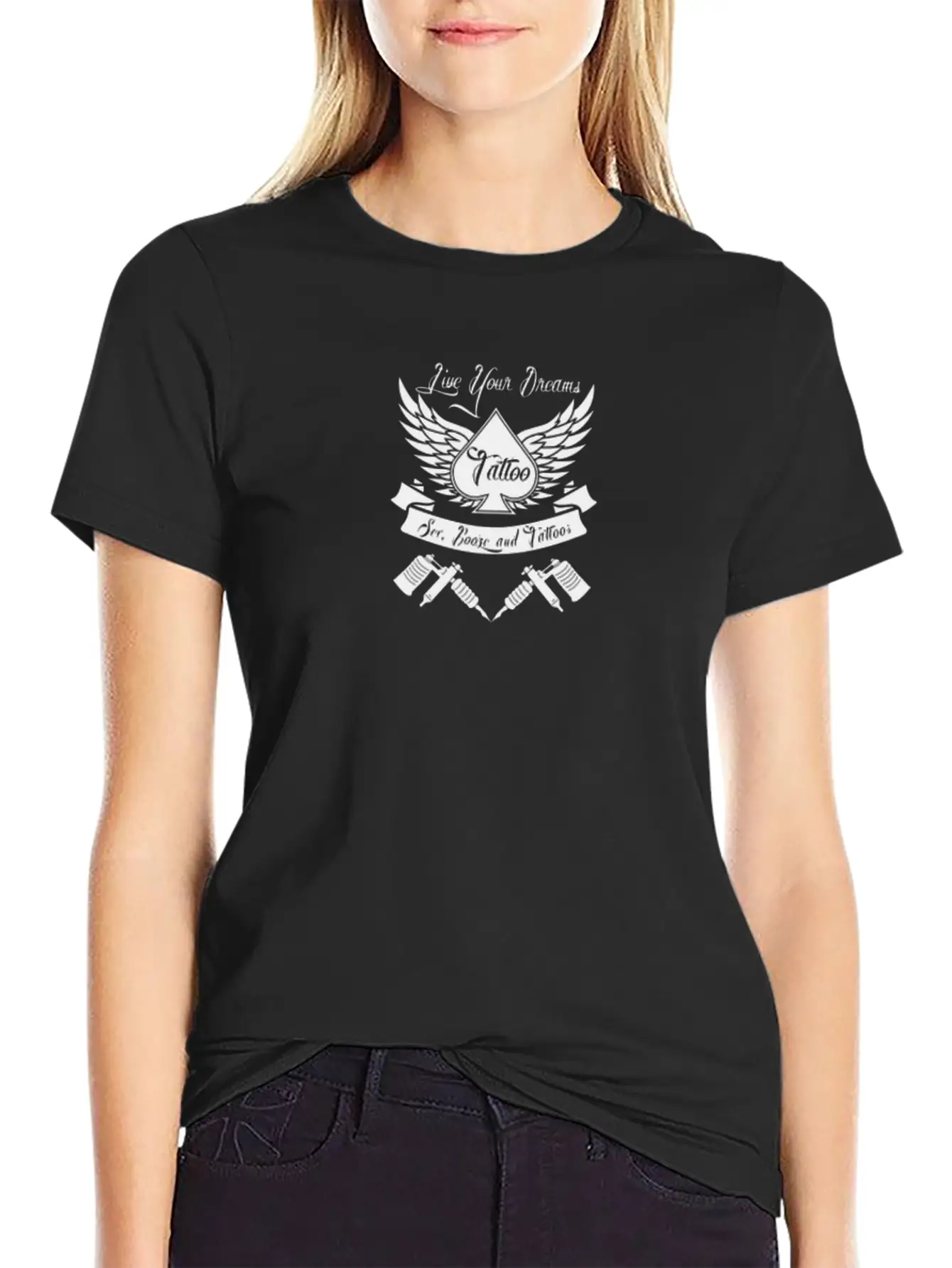 Tattoo Art Funny Logo Essential Cotton Tee For Daily Outfits – Unisex Style
