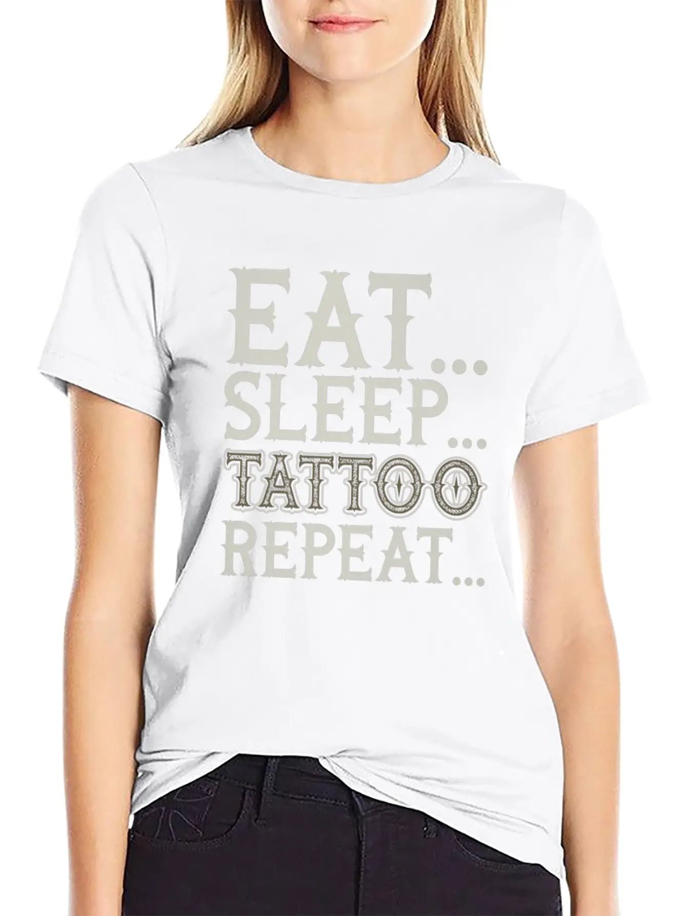 Tattoo Artist Eat Sleep Tattoo Repeat Classic Cotton Tee – Unisex Comfort For Any Season