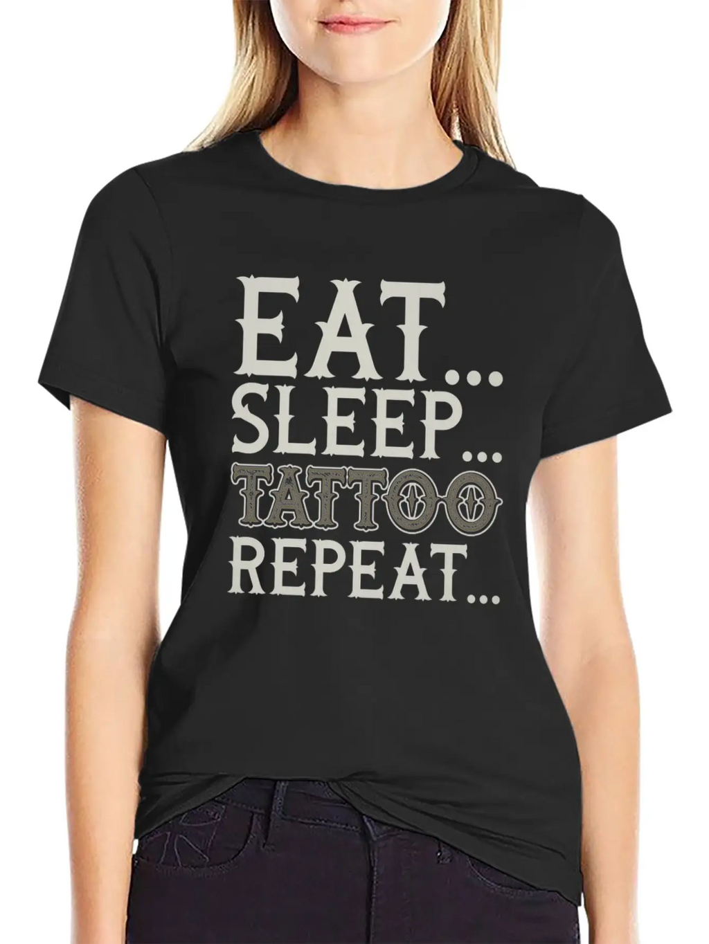 Tattoo Artist Eat Sleep Tattoo Repeat Classic Cotton Tee – Unisex Comfort For Any Season