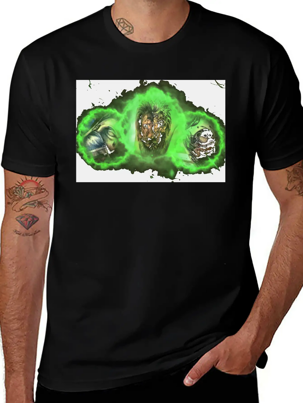 Tattoo Fire Poster Breathable Graphic T-Shirt – Perfect For Casual Days