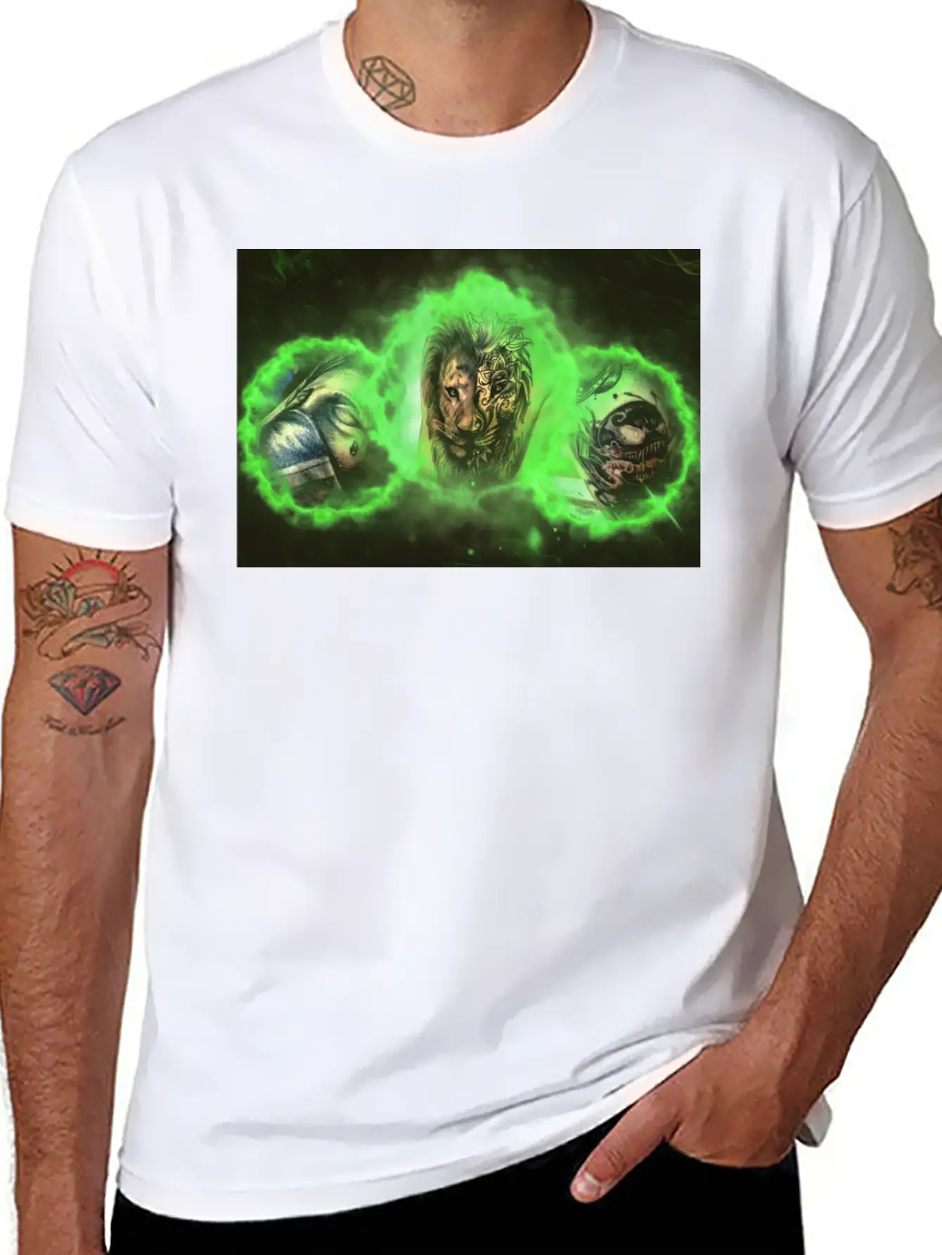 Tattoo Fire Poster Breathable Graphic T-Shirt – Perfect For Casual Days