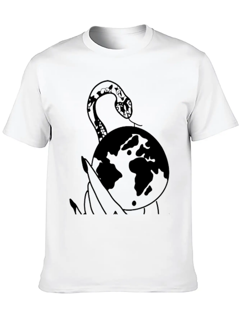 Tattoo Hand Snake World Classic Cotton Tee – Unisex Comfort For Any Season