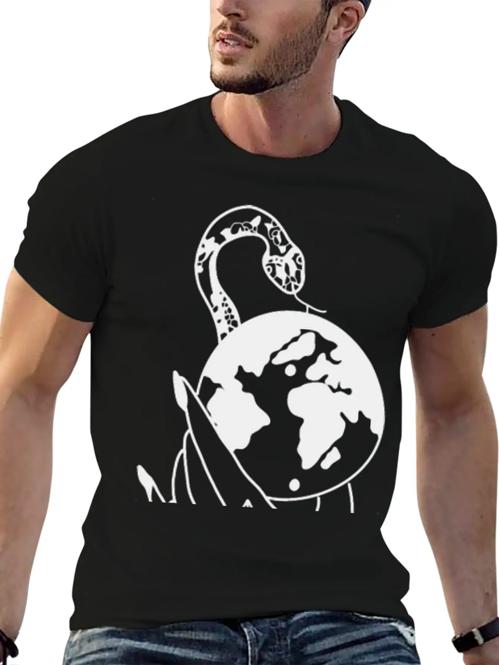 Tattoo Hand Snake World Classic Cotton Tee – Unisex Comfort For Any Season