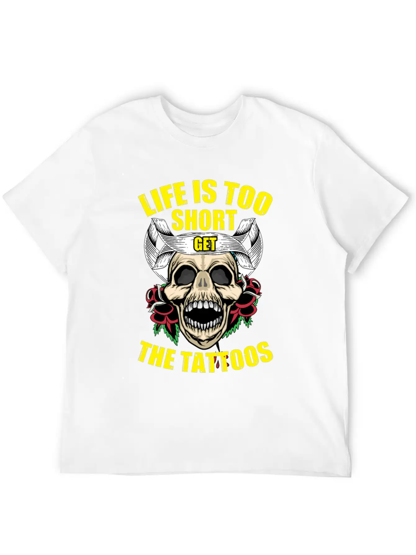 Tattoo Ink Artist Tribal Life Is Too Short Get Basic Graphic T-Shirt – Daily Comfort In Soft Cotton