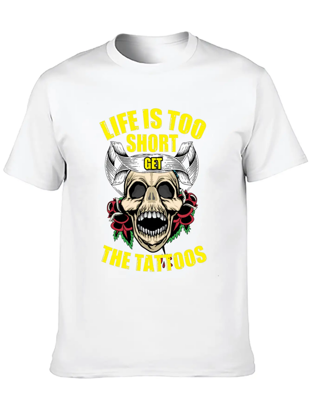 Tattoo Ink Artist Tribal Life Is Too Short Get Basic Graphic T-Shirt – Daily Comfort In Soft Cotton