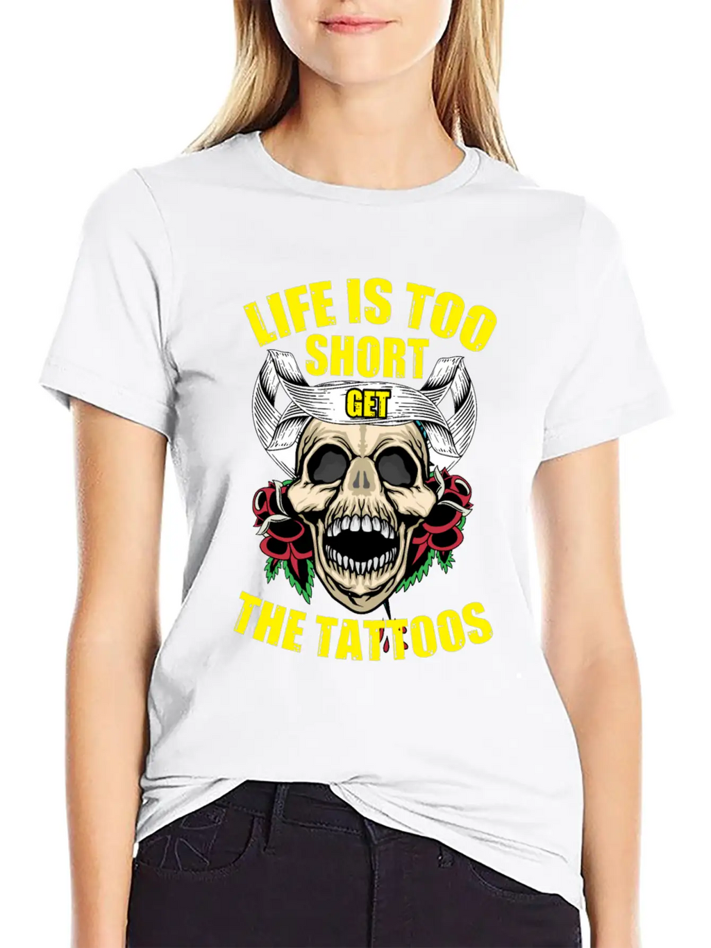 Tattoo Ink Artist Tribal Life Is Too Short Get Basic Graphic T-Shirt – Daily Comfort In Soft Cotton