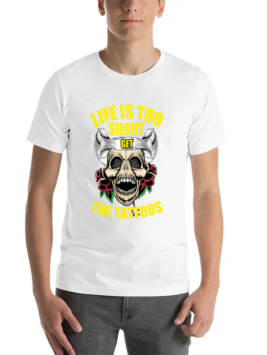 Tattoo Ink Artist Tribal Life Is Too Short Get Basic Graphic T-Shirt – Daily Comfort In Soft Cotton