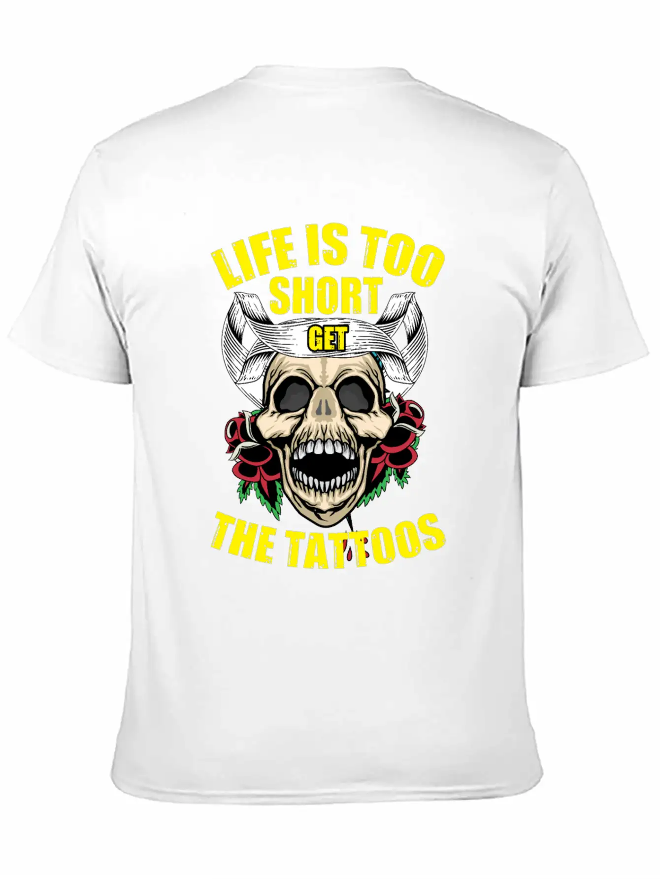 Tattoo Ink Artist Tribal Life Is Too Short Get Basic Graphic T-Shirt – Daily Comfort In Soft Cotton