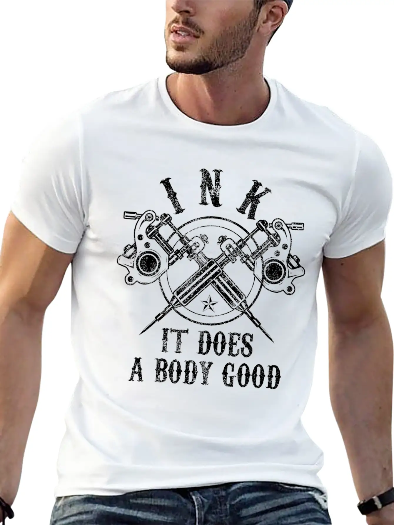 Tattoo - Ink It Does A Body Good Essential Cotton Tee For Daily Outfits – Unisex Style