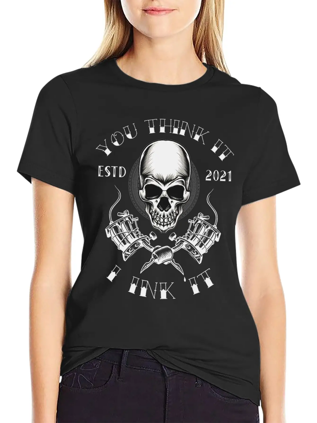 Tattoo Skull Inked Ink Tattoo Saying Quote Memes Essential Cotton Tee For Daily Outfits – Unisex Style
