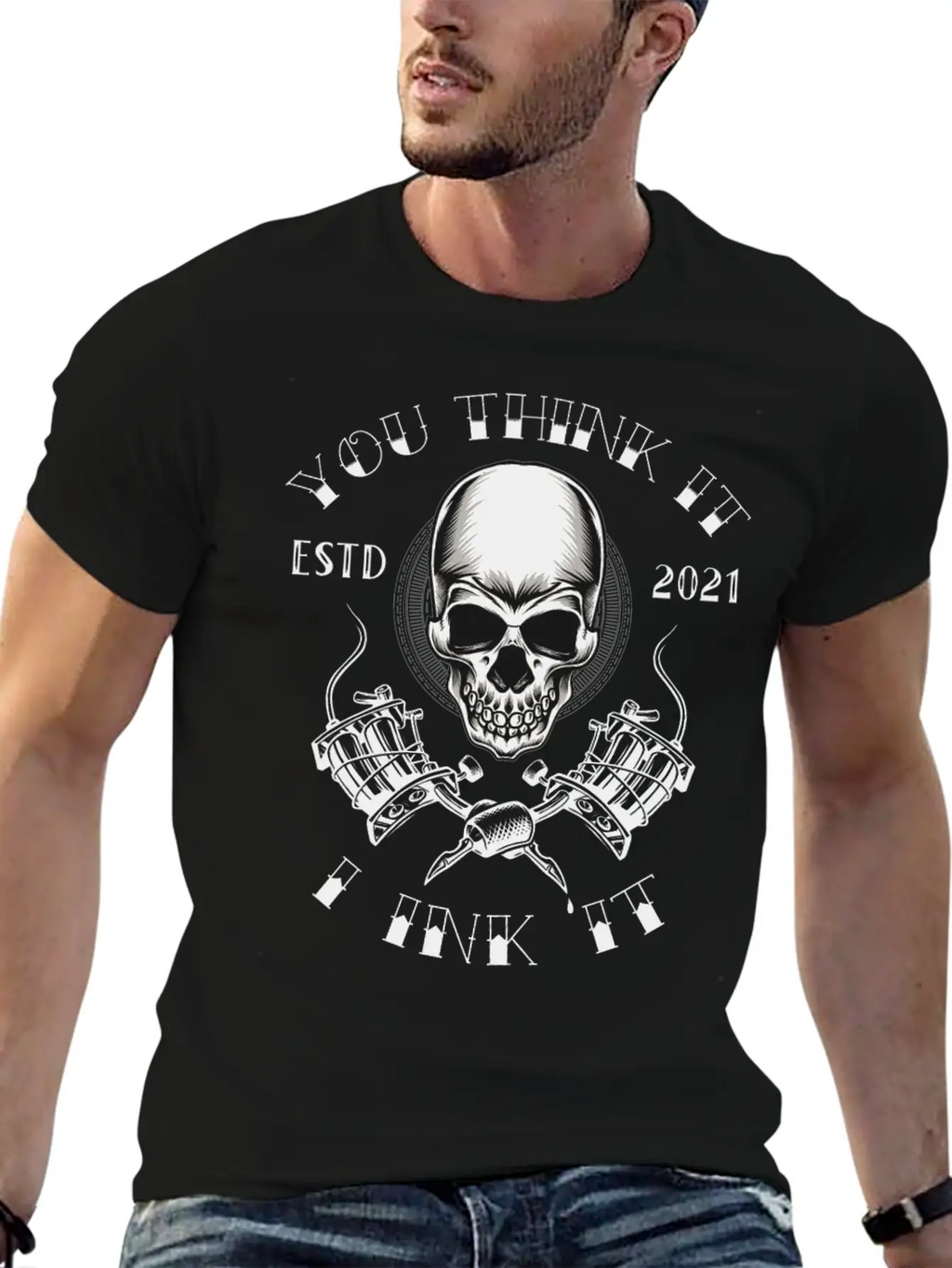 Tattoo Skull Inked Ink Tattoo Saying Quote Memes Essential Cotton Tee For Daily Outfits – Unisex Style
