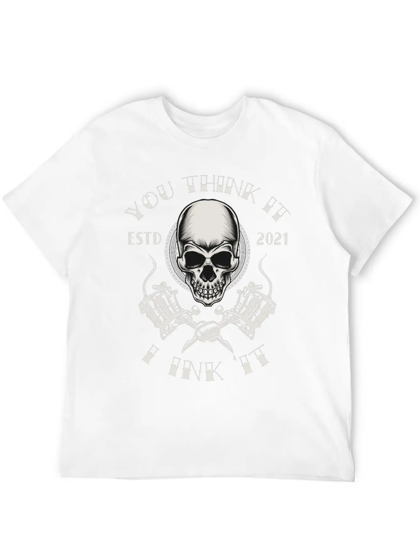 Tattoo Skull Inked Ink Tattoo Saying Quote Memes Essential Cotton Tee For Daily Outfits – Unisex Style