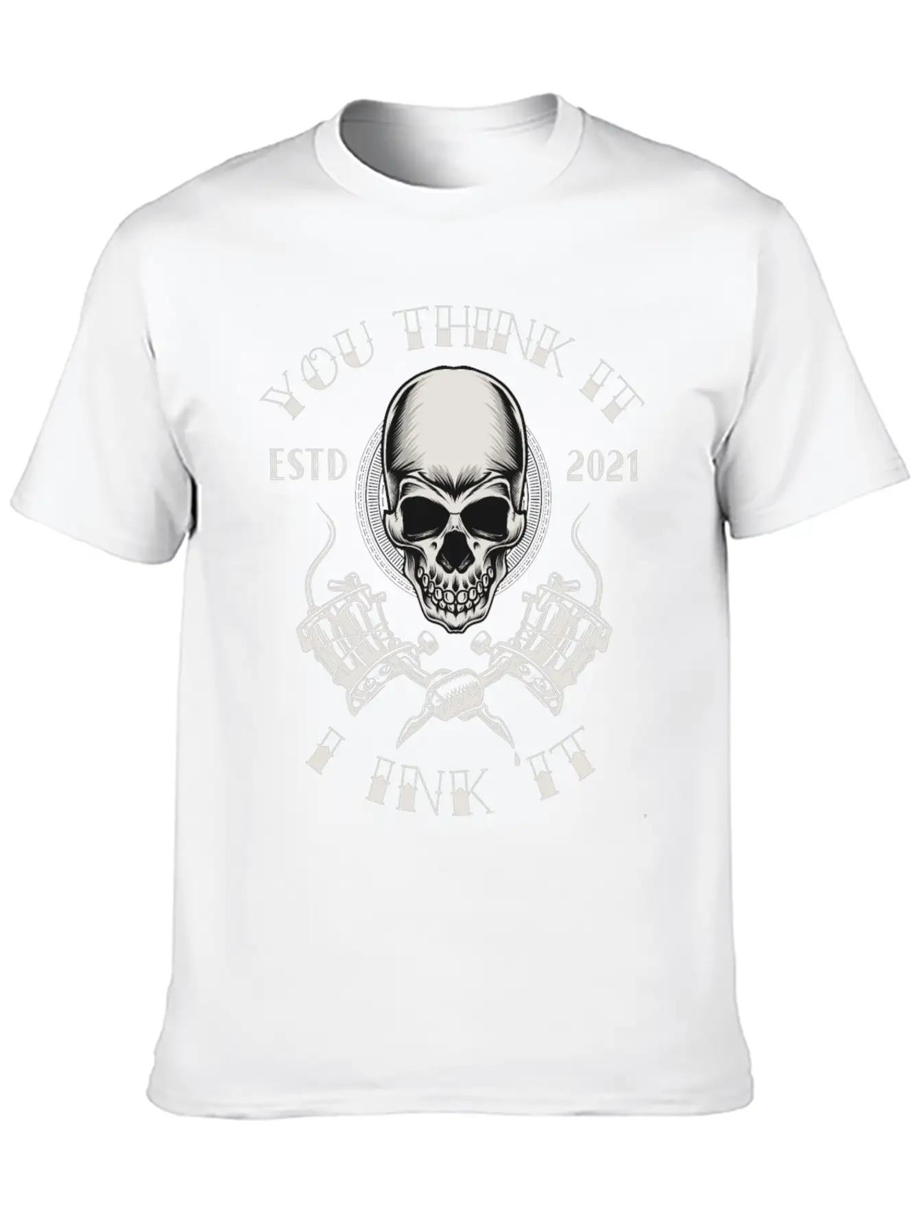 Tattoo Skull Inked Ink Tattoo Saying Quote Memes Essential Cotton Tee For Daily Outfits – Unisex Style