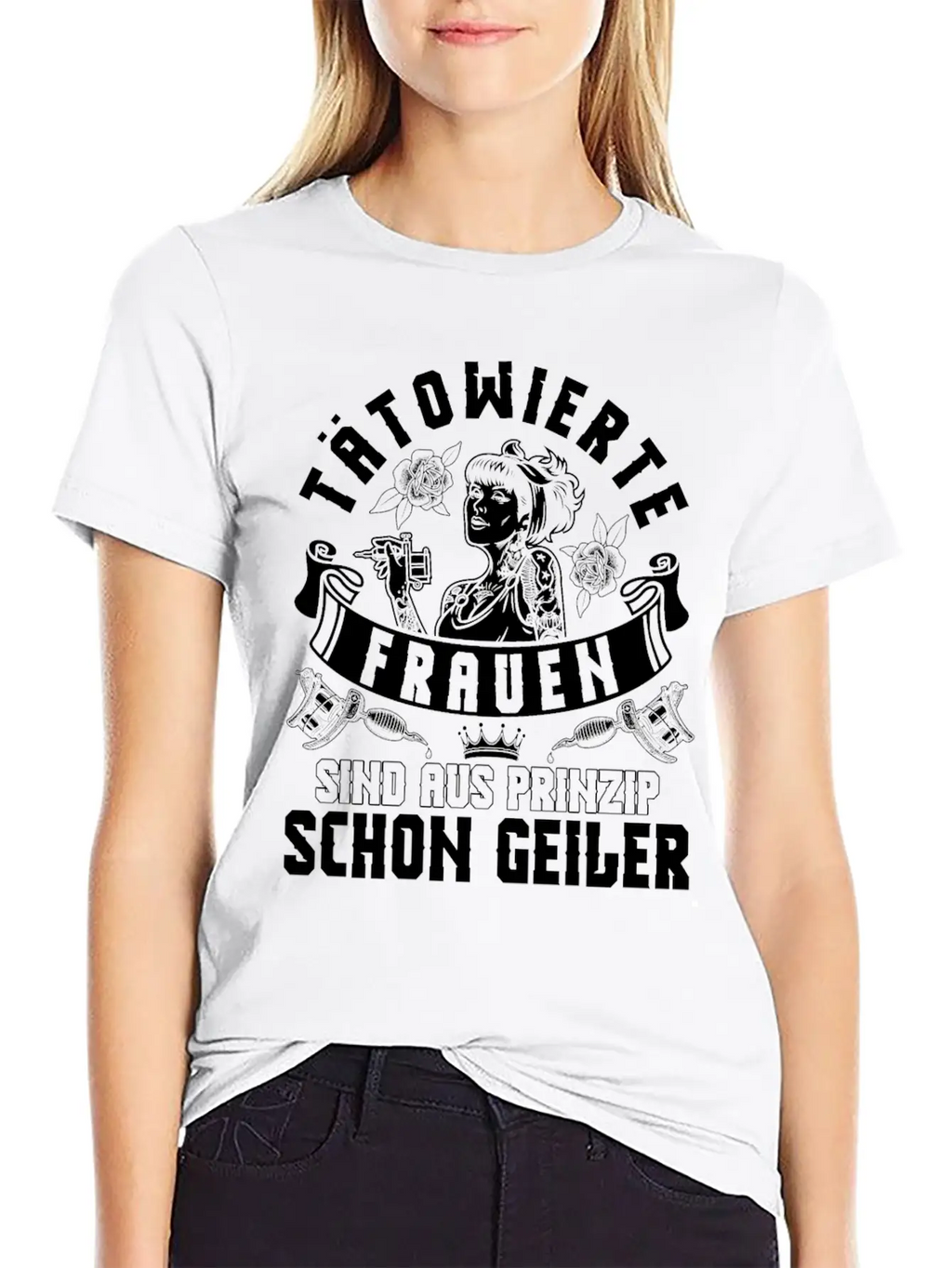 Tattoo, Tattooed Women: Rock Your Ink With Style Breathable Soft Cotton T-Shirt – Timeless Casual Look