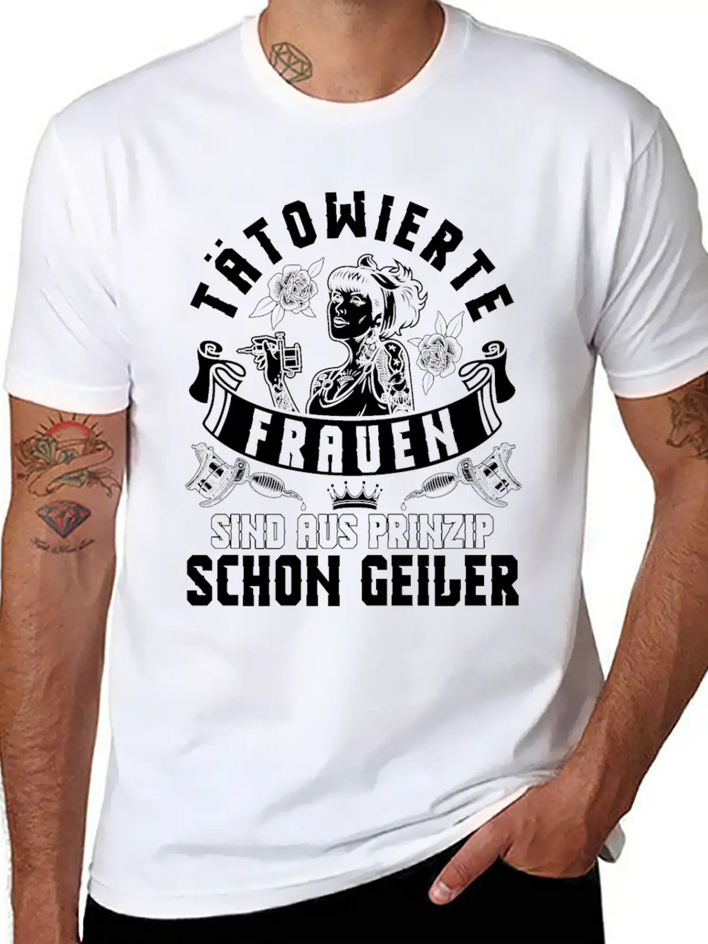 Tattoo, Tattooed Women: Rock Your Ink With Style Breathable Soft Cotton T-Shirt – Timeless Casual Look