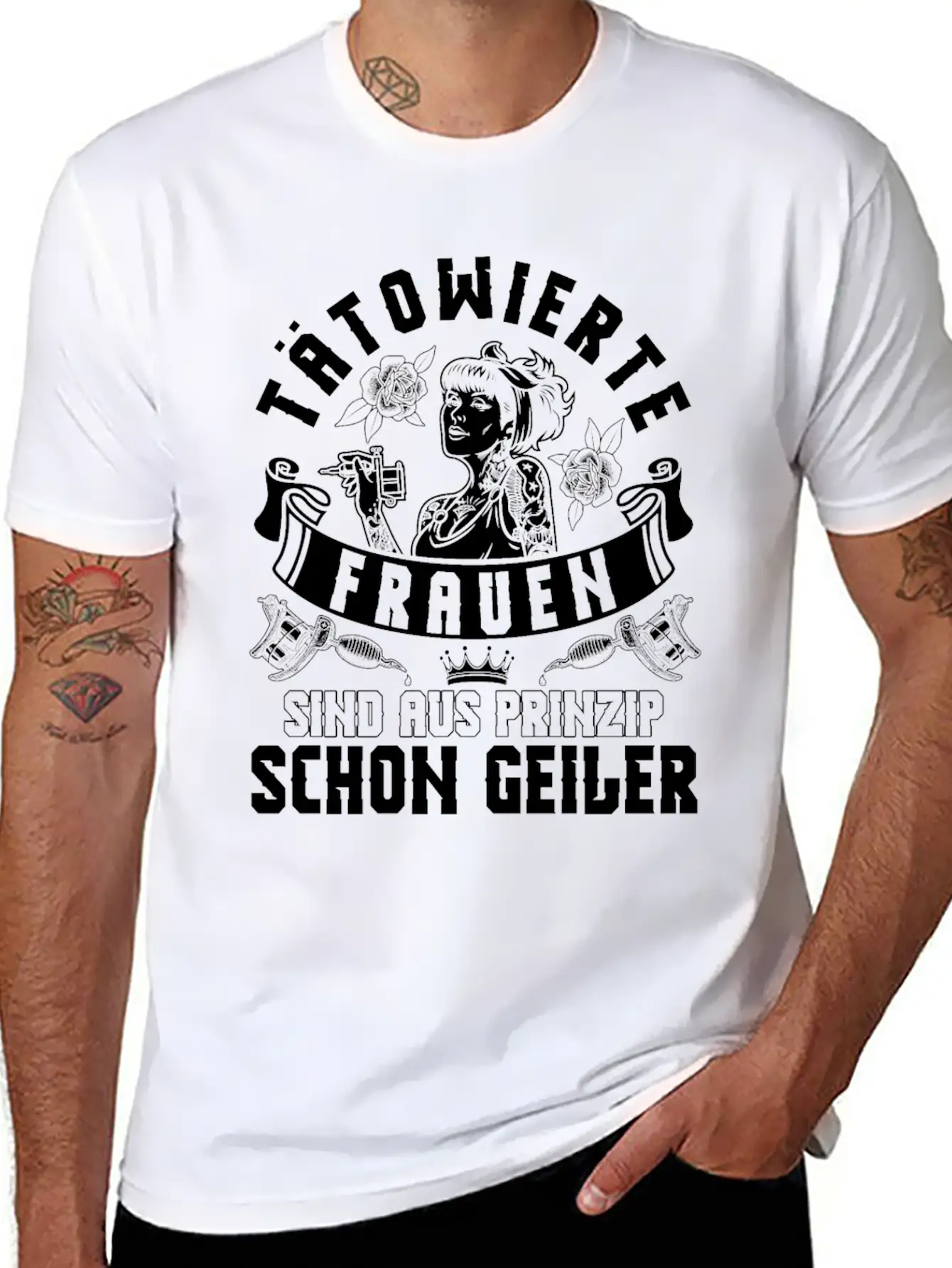 Tattoo, Tattooed Women: Rock Your Ink With Style Breathable Soft Cotton T-Shirt – Timeless Casual Look