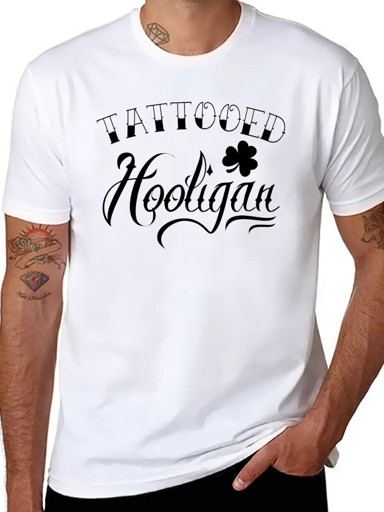 Tattooed Hooligan Tattoo Lover St Patrick'S Day Timeless Short Sleeve Tee – Comfy And Minimalist Design