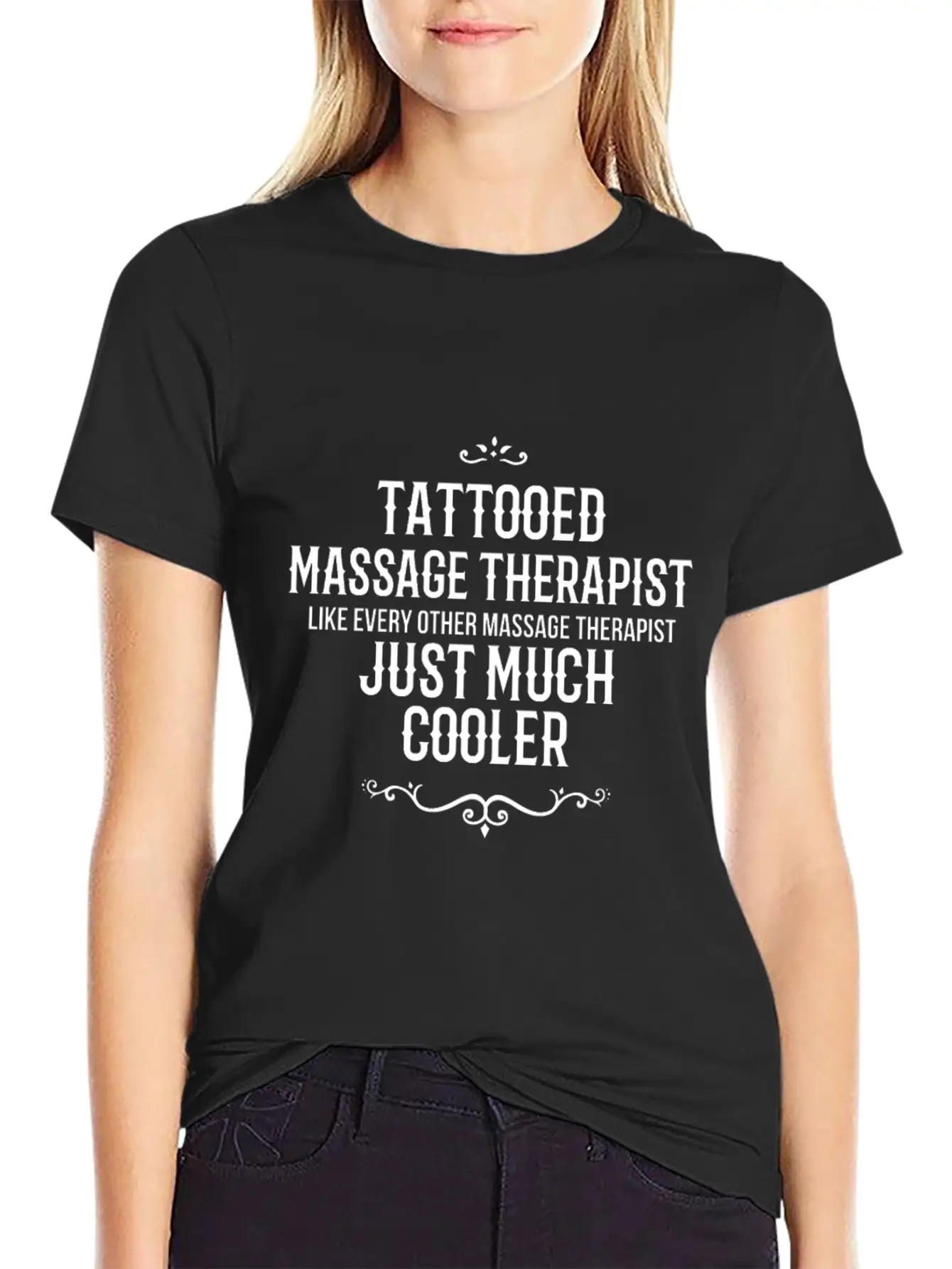 Tattooed Massage Therapist Like Every Other Massag Breathable Soft Cotton T-Shirt – Timeless Casual Look
