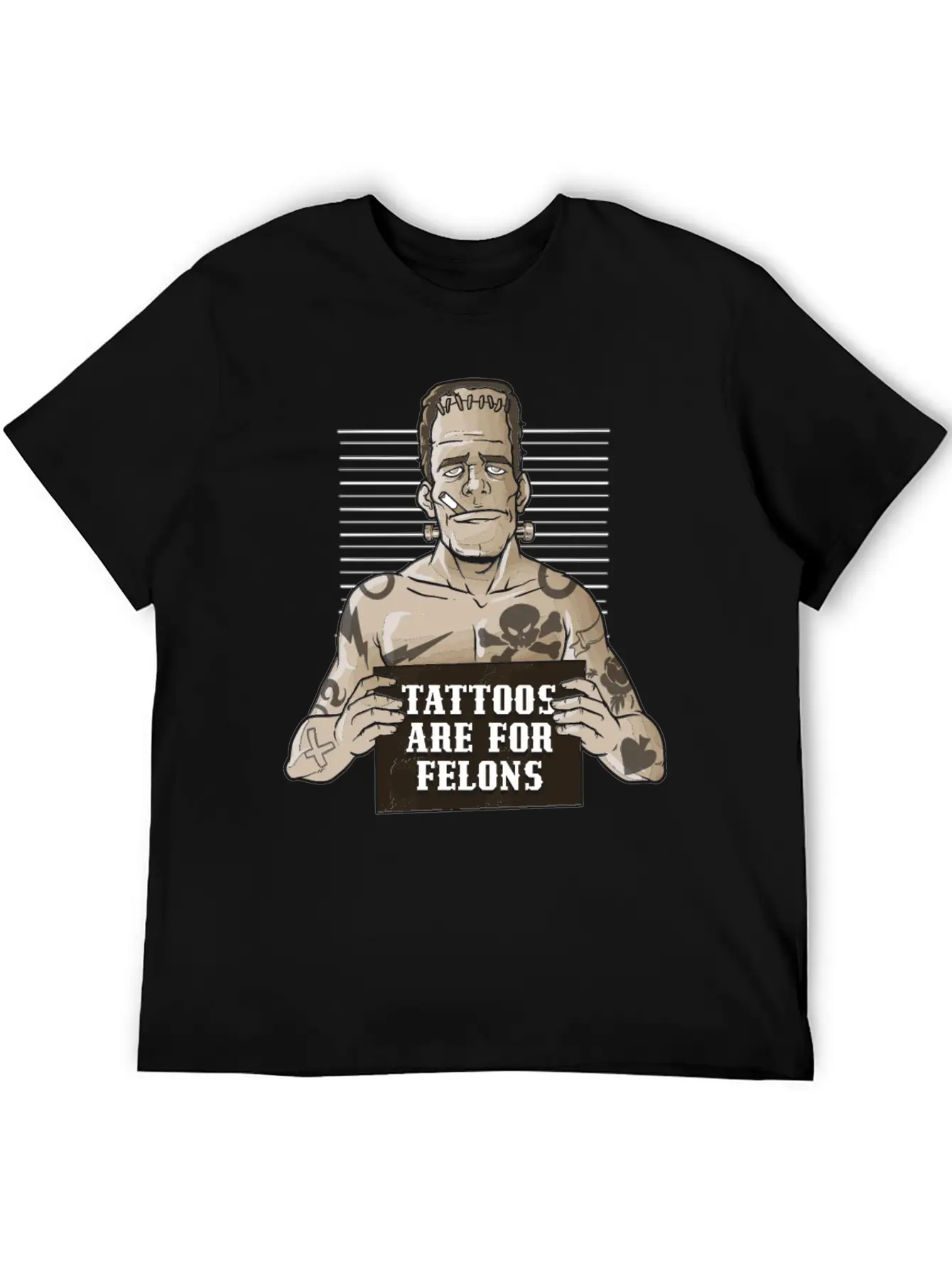 Tattoos Are For Felons Funny Tattoo Gift Timeless Short Sleeve Tee – Comfy And Minimalist Design