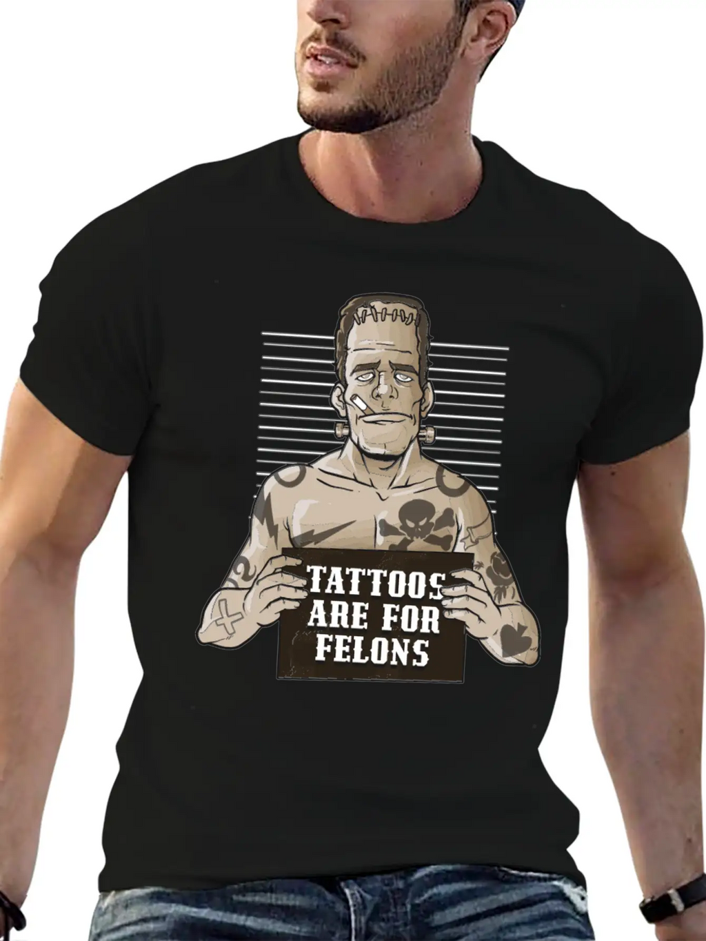 Tattoos Are For Felons Funny Tattoo Gift Timeless Short Sleeve Tee – Comfy And Minimalist Design