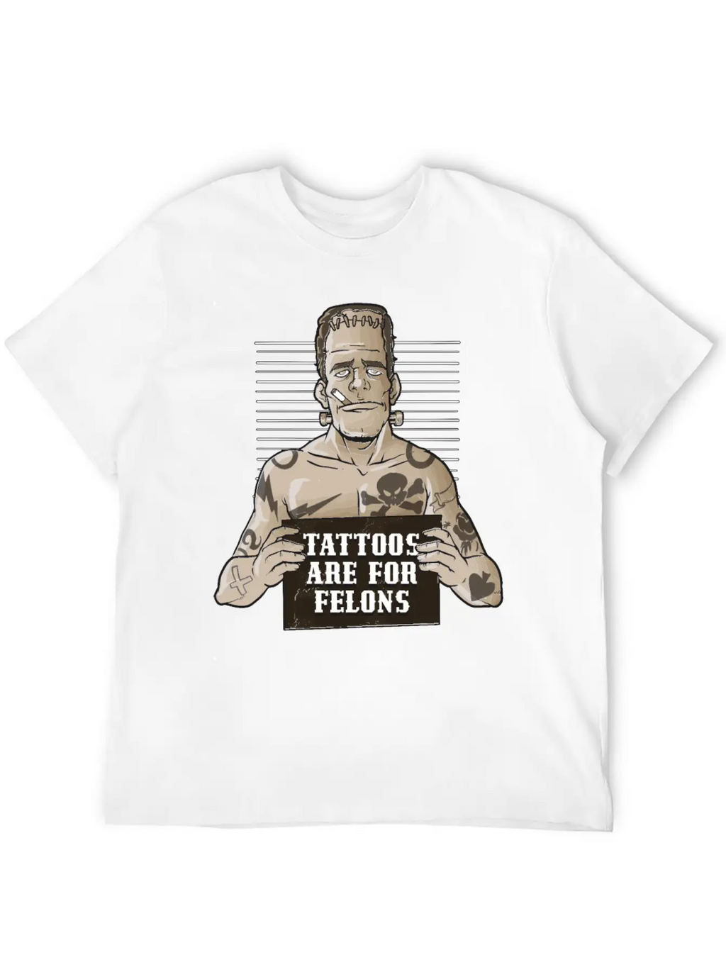 Tattoos Are For Felons Funny Tattoo Gift Timeless Short Sleeve Tee – Comfy And Minimalist Design