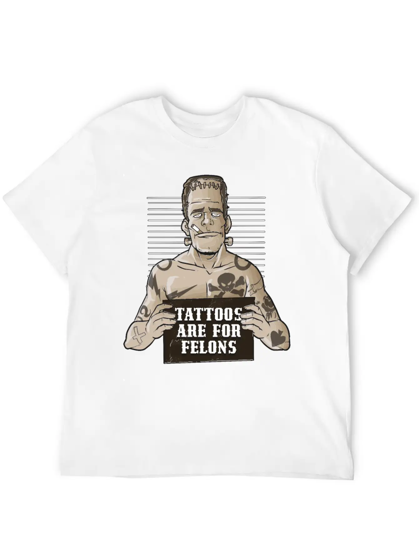 Tattoos Are For Felons Funny Tattoo Gift Timeless Short Sleeve Tee – Comfy And Minimalist Design