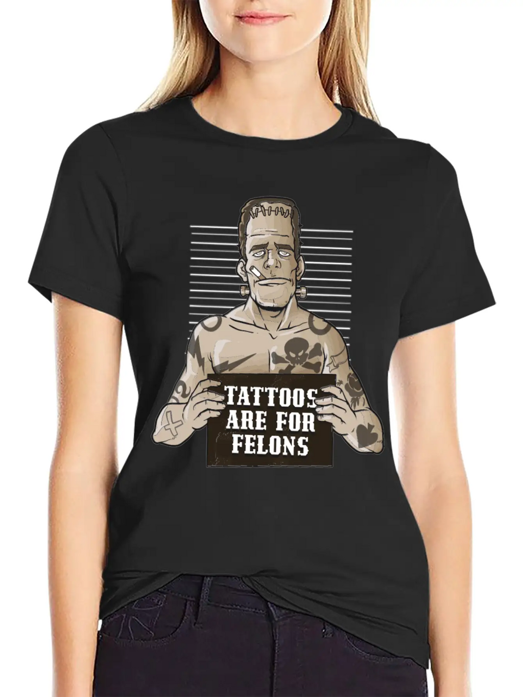 Tattoos Are For Felons Funny Tattoo Gift Timeless Short Sleeve Tee – Comfy And Minimalist Design