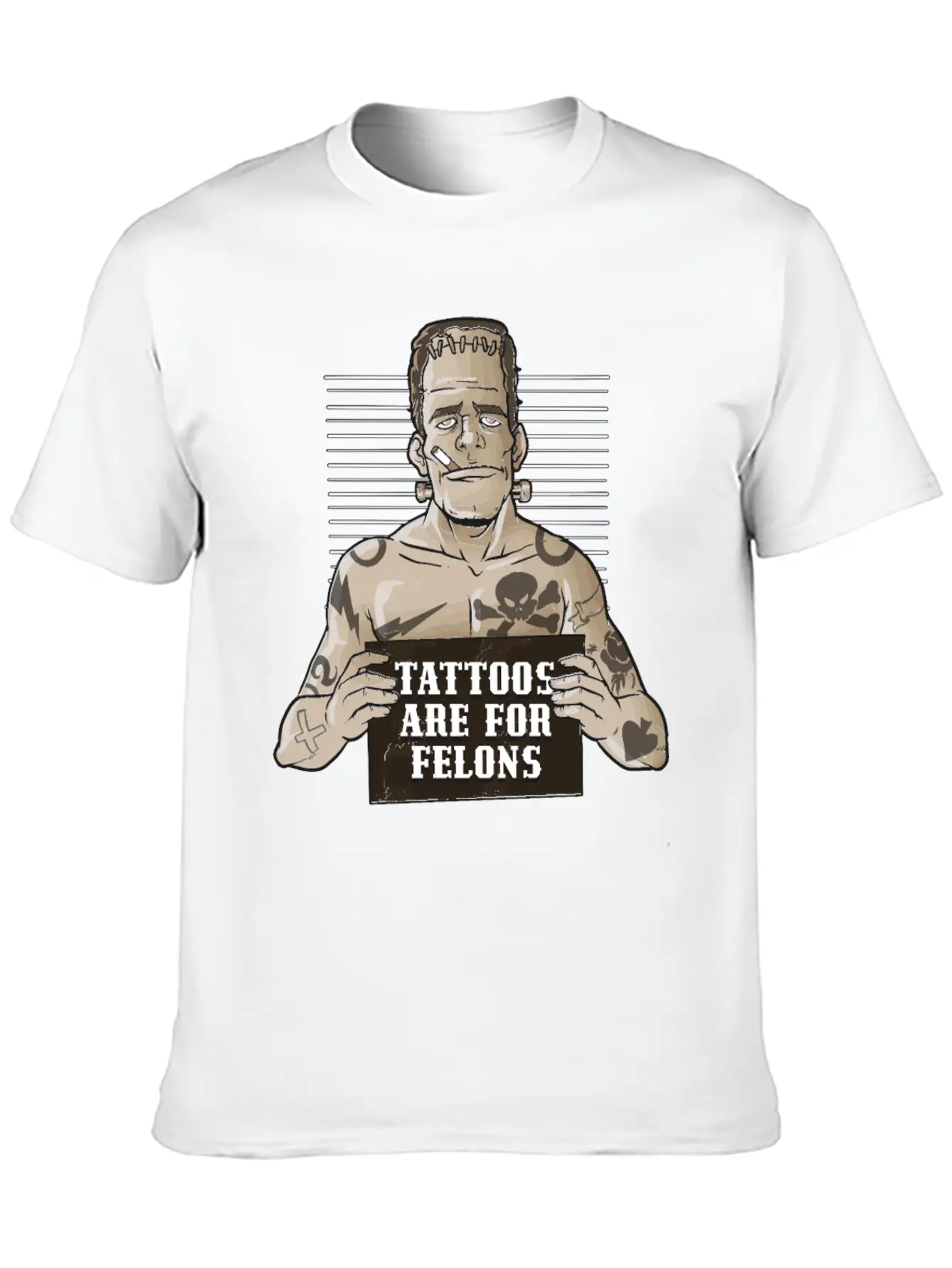 Tattoos Are For Felons Funny Tattoo Gift Timeless Short Sleeve Tee – Comfy And Minimalist Design