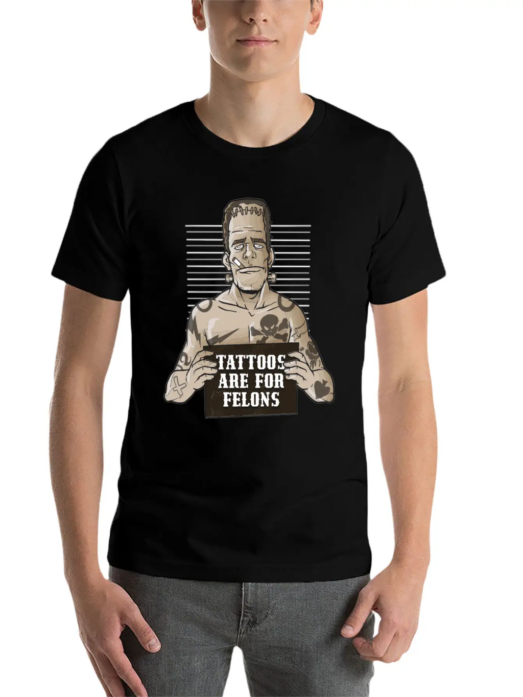 Tattoos Are For Felons Funny Tattoo Gift Timeless Short Sleeve Tee – Comfy And Minimalist Design