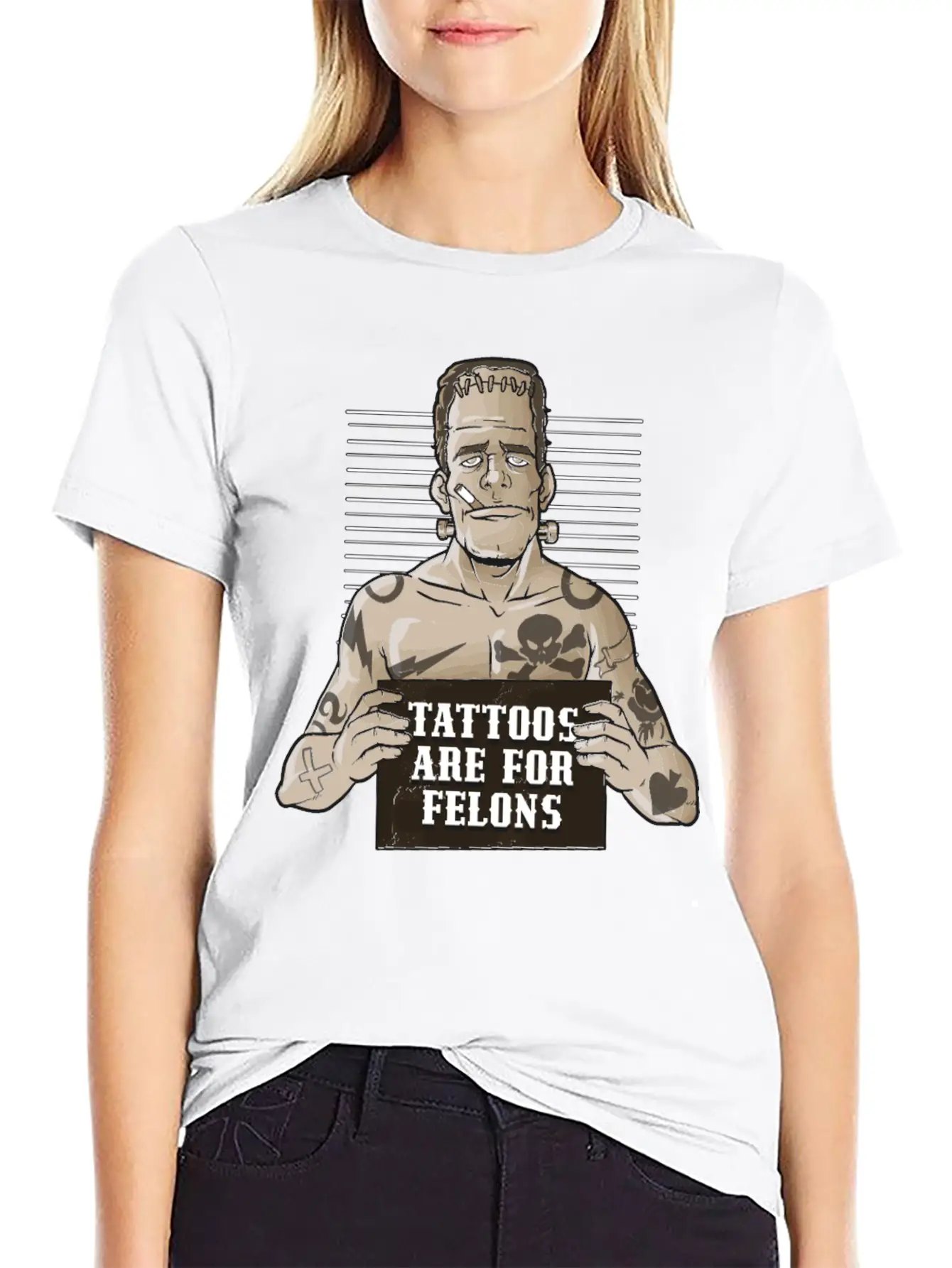 Tattoos Are For Felons Funny Tattoo Gift Timeless Short Sleeve Tee – Comfy And Minimalist Design