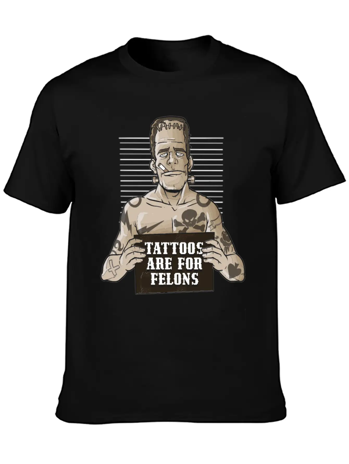 Tattoos Are For Felons Funny Tattoo Gift Timeless Short Sleeve Tee – Comfy And Minimalist Design