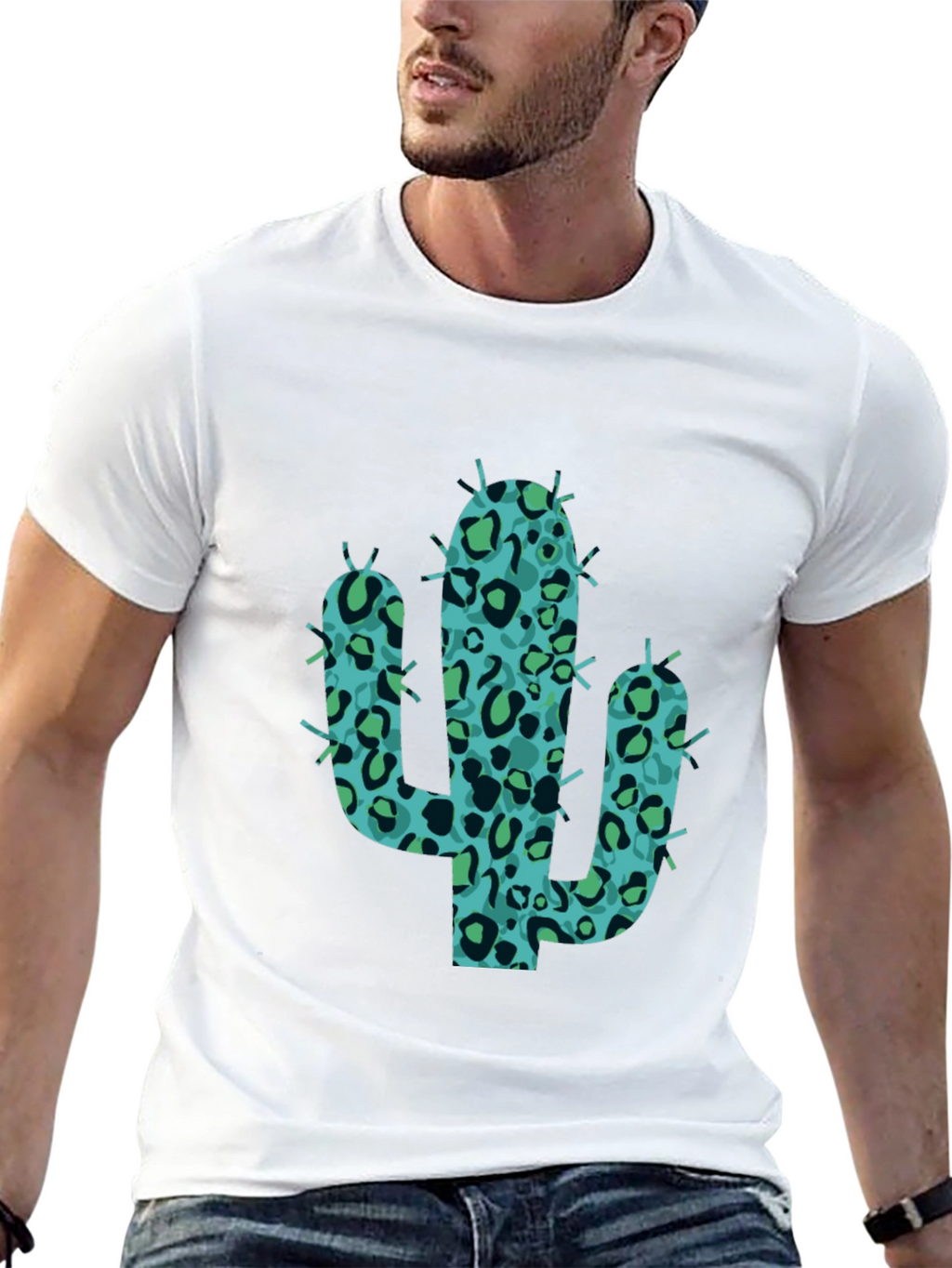 Cool Cactus Tee - Black Graphic Print Shirt