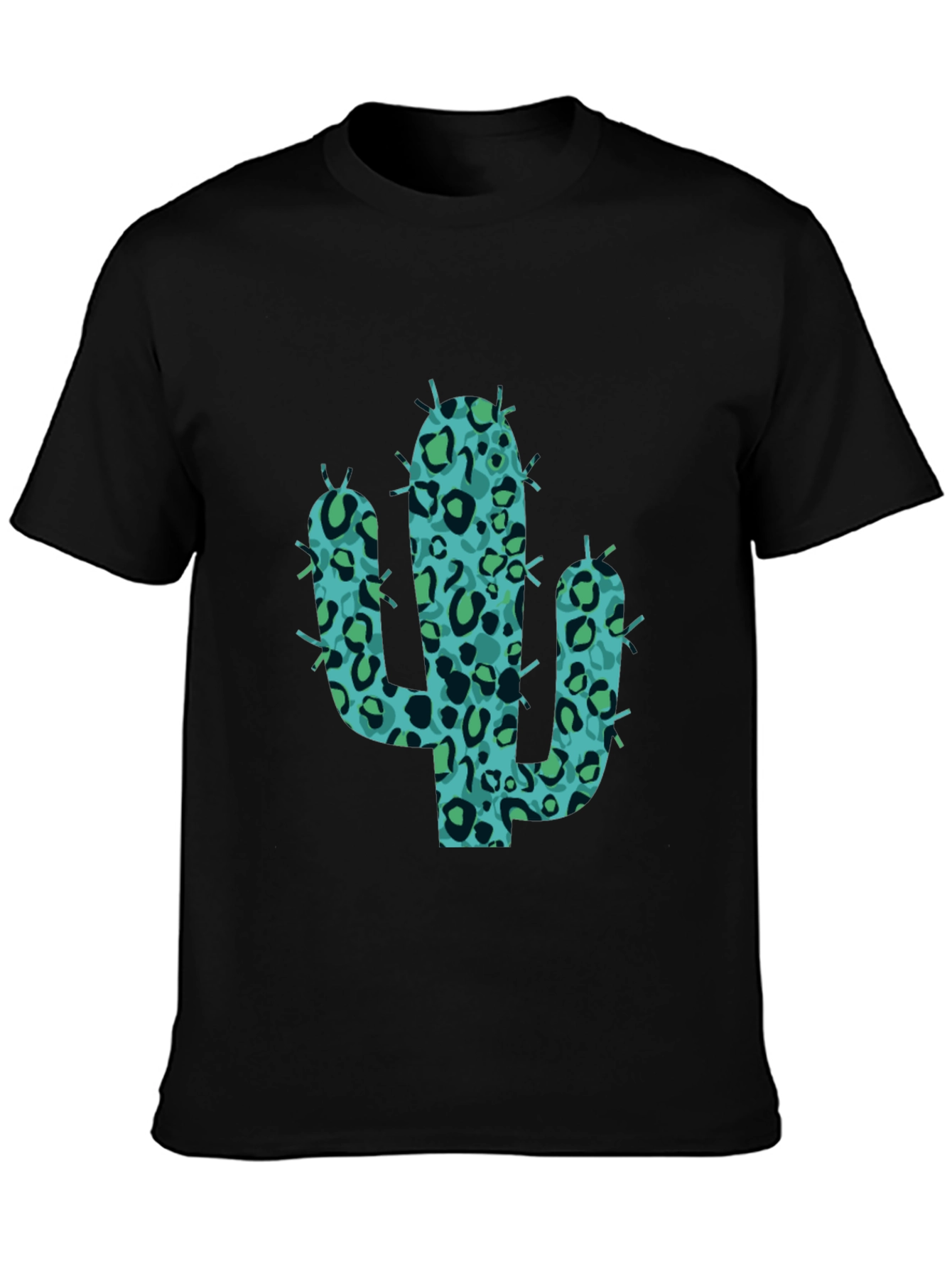 Cool Cactus Tee - Black Graphic Print Shirt
